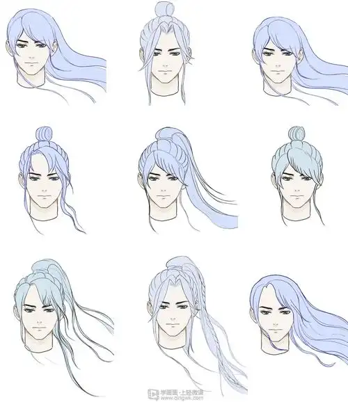 古风男性的发型设计