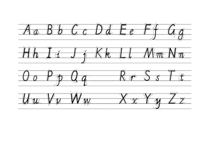 英语字母手写体