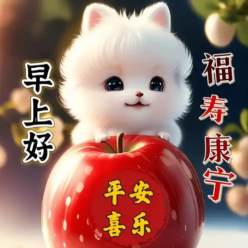 早上好美女图片表情包,祝愿你一生幸福,健康与平安!_好运