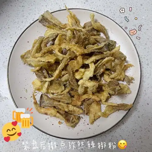 简单又美味的干炸蘑菇嘎嘣脆60