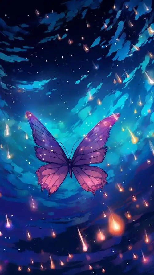 美图:星夜蝴蝶,唯美梦幻