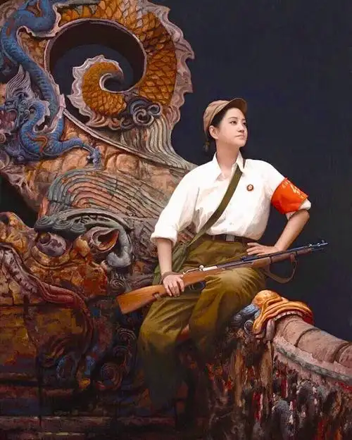 油画《红卫兵》