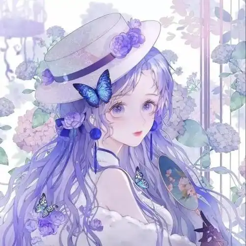 蓝色紫色系列头像下次见面就从一朵花开始吧