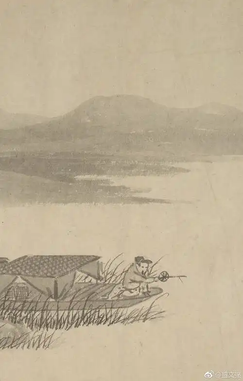 元代画家吴镇的《渔父图》里多次出现钓车,即线轮钓竿.