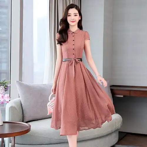 夏季连衣裙时尚气质长裙温柔风2022新款夏35-45女装30岁40裙子