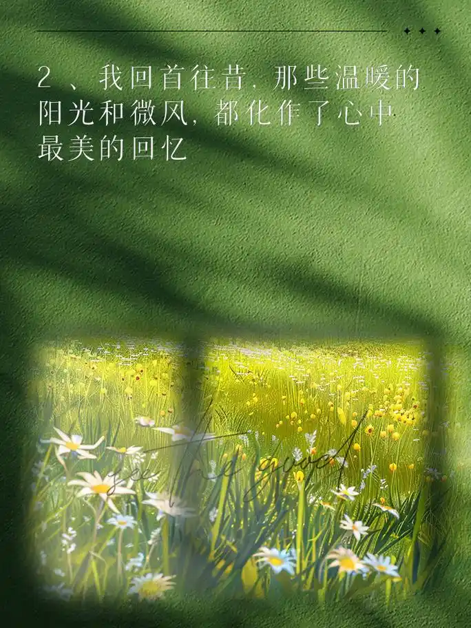 如幻 2,我回首往昔,那些温暖的阳光和微风,都化作了心中最美的回忆 3