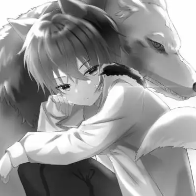 日系ins风漫画头像黑白男