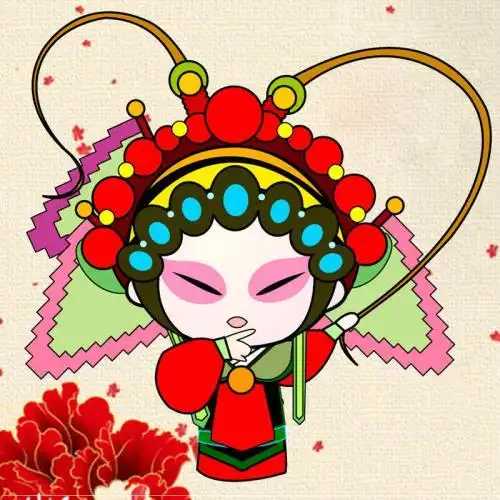 中国风 京剧 脸谱 客厅贴钻十字绣 方钻满钻钻石画7045 刀马旦 方钻43