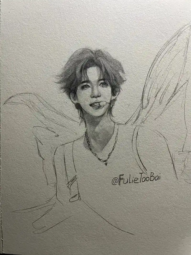 贺峻霖.绘画教程#贺峻霖 #画画 - 抖音