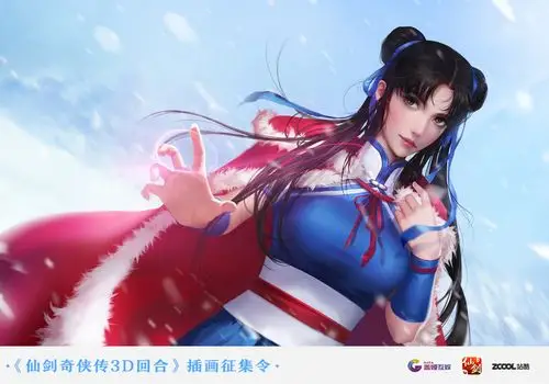 漫天飞雪赵灵儿|插画|游戏原画|糖糖酱 - 原创作品 - 站酷 (zcool)