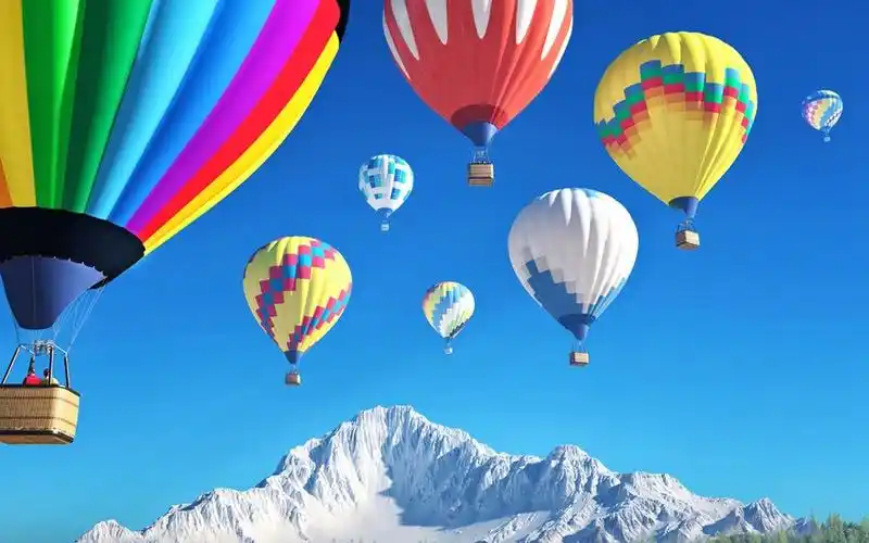 唯美热气球风景图片桌面壁纸