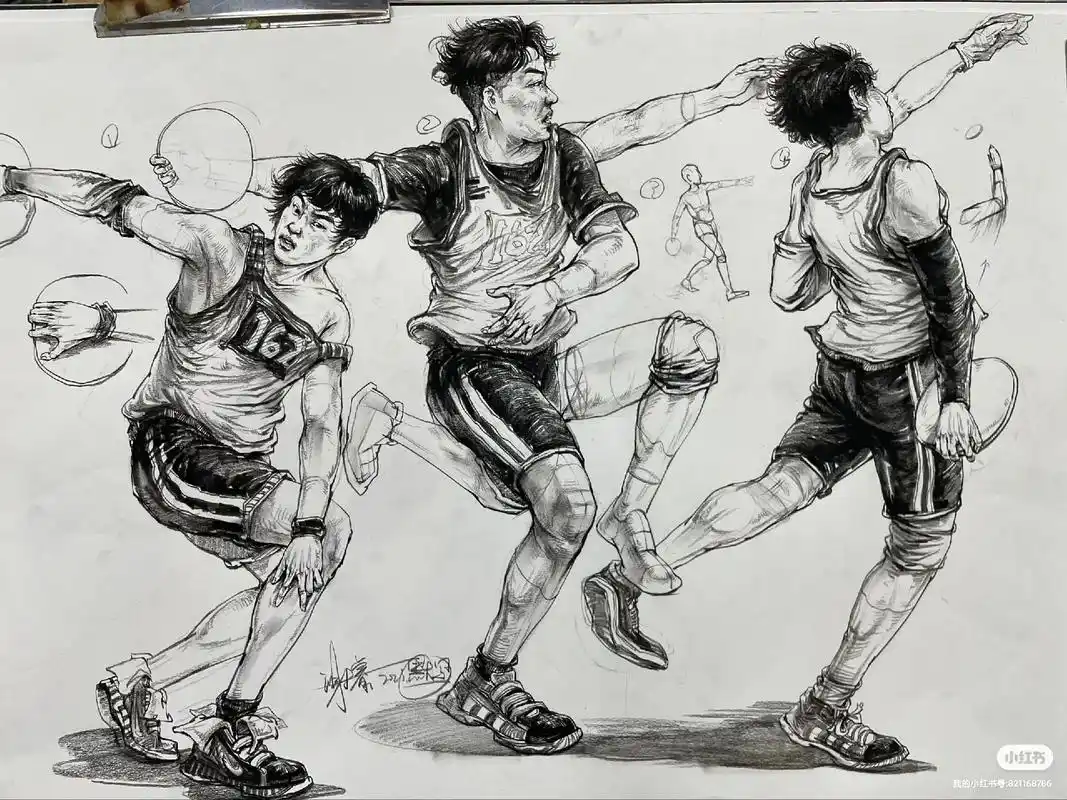 扔铁饼连续动态.#速写 #速写人物 #人物速写 #速写联考  - 抖音