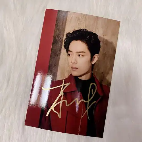 肖战笔签名照片无印刷时尚周边战战签名照 非印刷非仿 战战1【图片