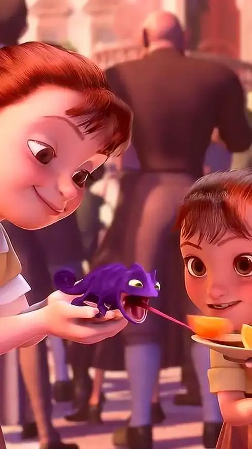 魔发奇缘剪辑总是变颜色的变色龙真的是太可爱了