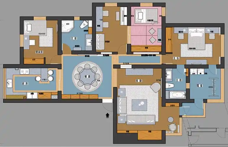 简约时尚大户型户型改造图,户型改造设计,户型改造案例-齐家装修网