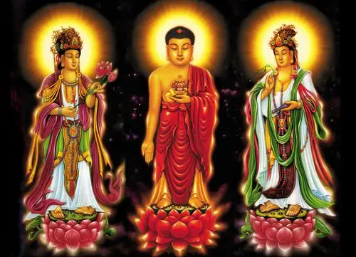 多张大张阿弥陀佛和西方三圣像