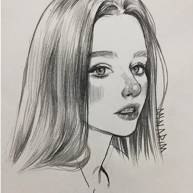 17张优秀的素描人像素材,不会画素描的看过来