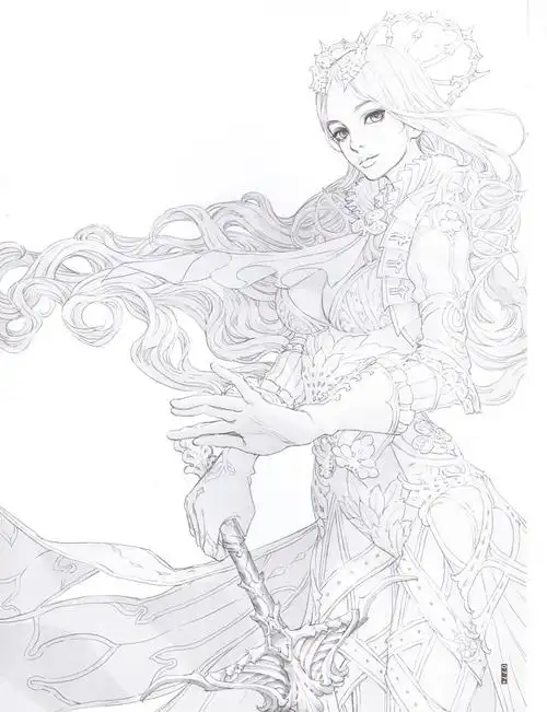 角色线稿人物线稿