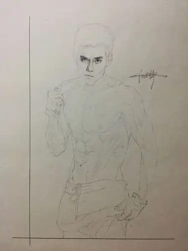 人物素描彭于晏