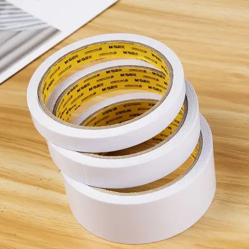 晨光绵纸双面胶两面强力固定墙面无痕高粘度双面胶胶带超薄透明不留痕