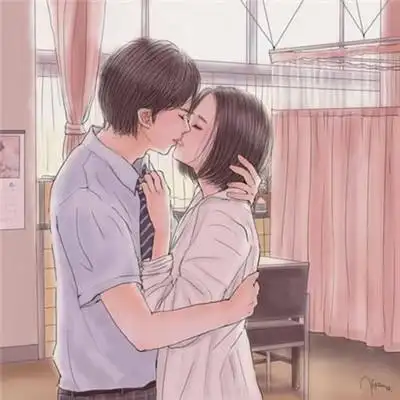 美女和帅哥亲吻头像图片甜蜜蜜