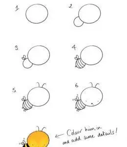 卡通小蜜蜂简笔画大全