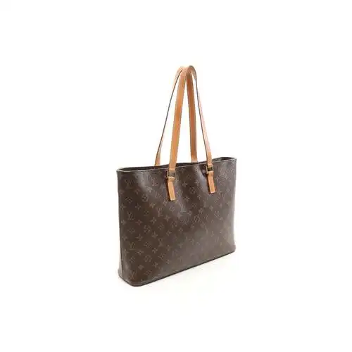 日本luco棕色包棕色托特老花直邮路易威登lv中古女士包袋