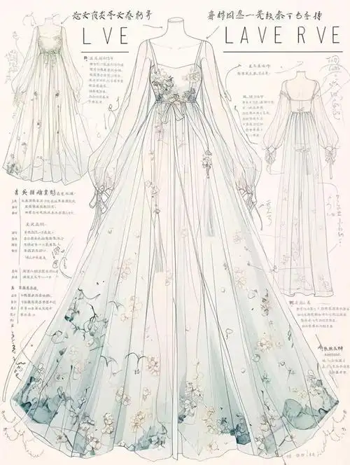 汉元素服饰效果图款式图|时尚|基金|麦昆|设计师|国产羽绒服_网易订阅