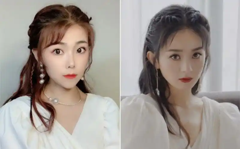 你们要的赵丽颖同款发型可盐可甜的仙女披肩发编发教程