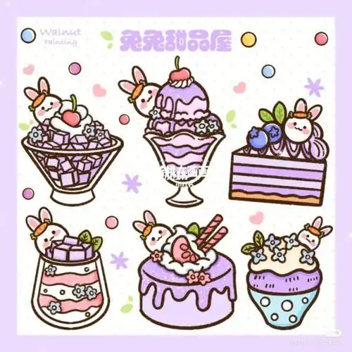 甜品简笔画图片大全可爱各种甜品简笔画