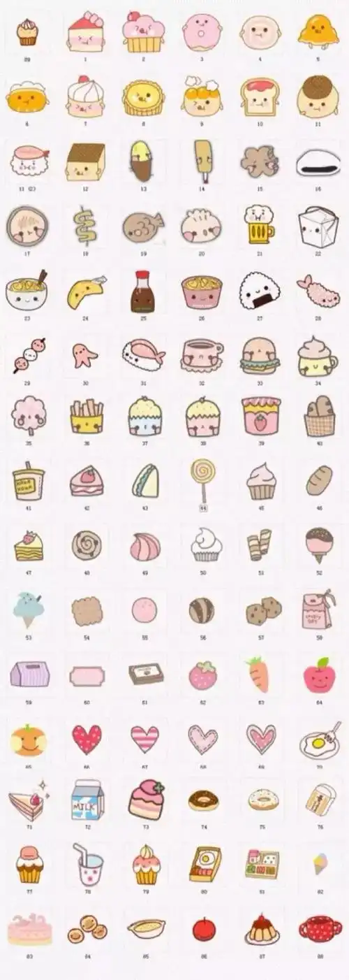 手残如我也能画的小图案diy手账必备素材萌萌治愈系