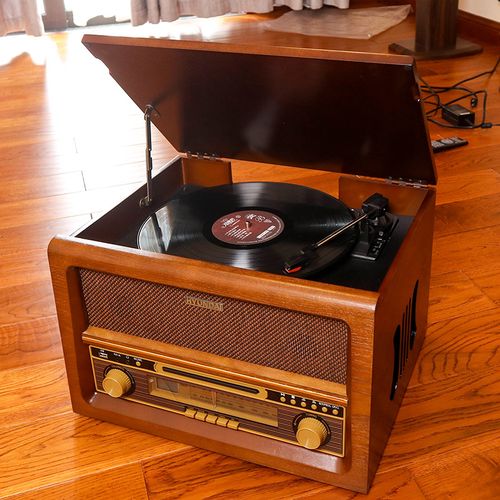 仿古留声机复古lp黑胶唱片机老式电唱机cd收音蓝牙5030