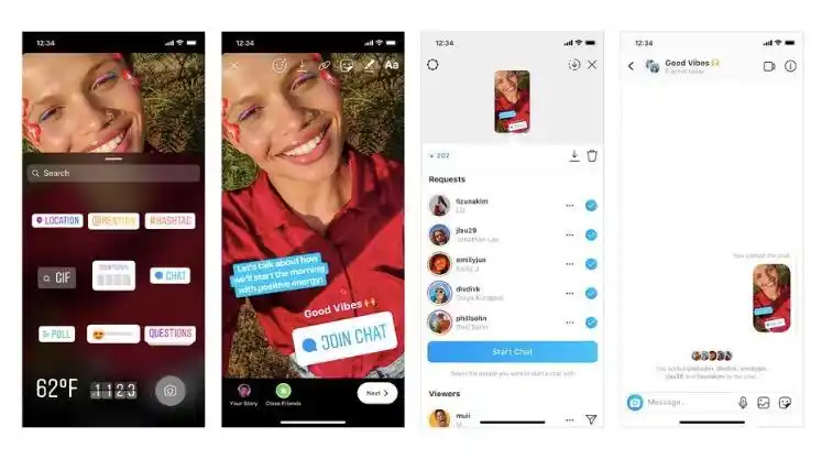 instagram的新故事贴纸可以让你邀请你的粉丝加入一个新的群组聊天