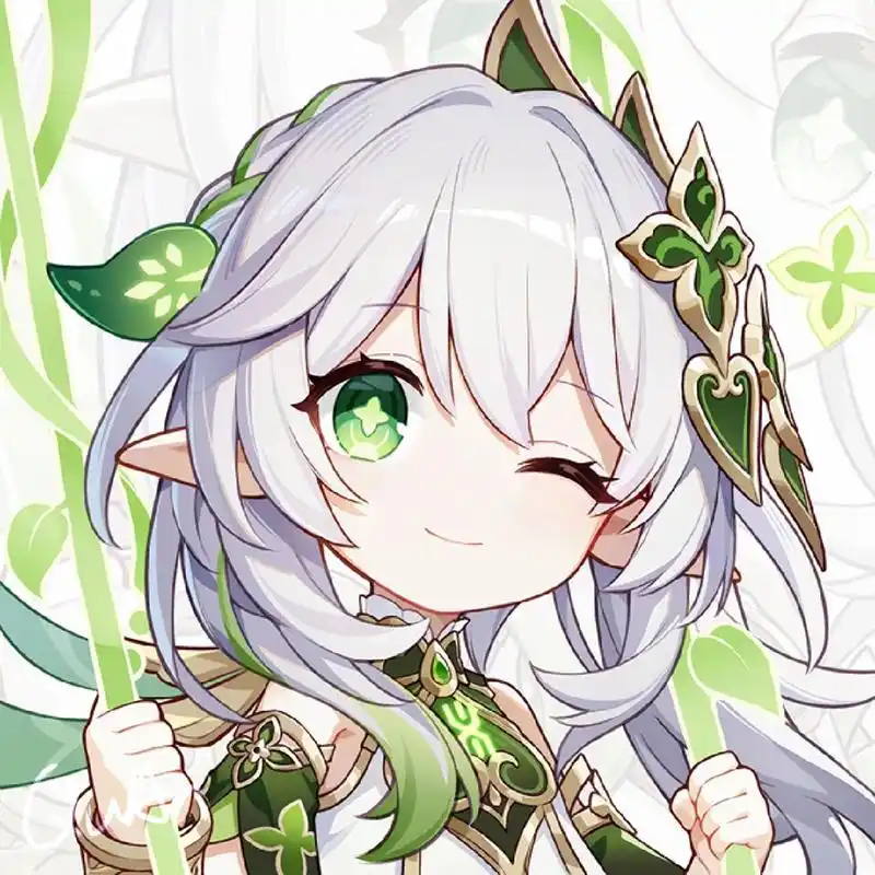 原神q版(纳西妲)[发色重调后往立绘靠] 画师:米游社quan 哔哩哔哩