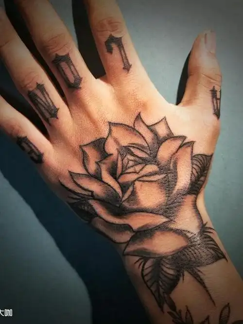 手背手指_纹身图案手稿图片_车田大佐的纹身作品集