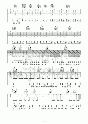 你在终点等我(原版编配)吉他谱(图片谱,弹唱)_王菲(faye wong)_你在
