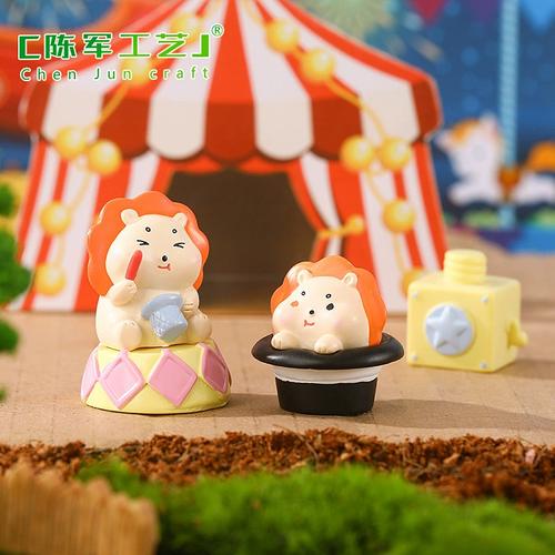微景观摆件动物卡通小狮子diy摆件装饰树脂工艺品创意桌面小摆件