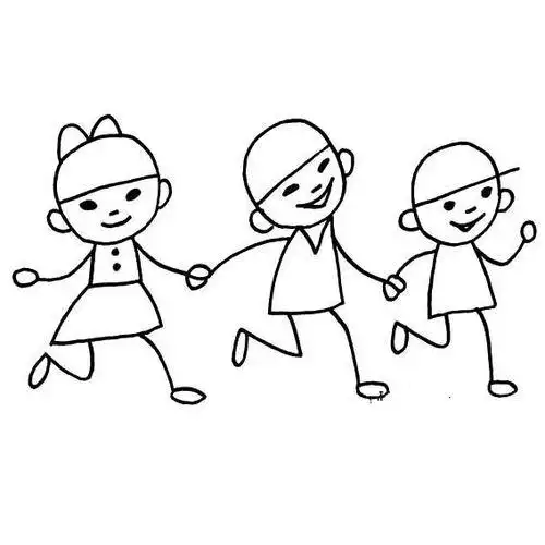 人物简笔画群体 简笔画图片大全-蒲城教育文学网