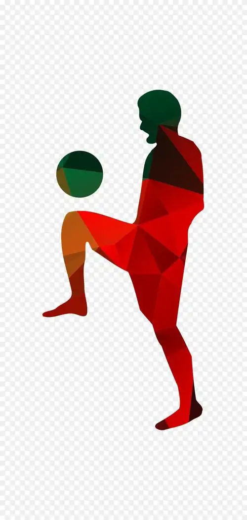 由足球运动员组成的多边形图案