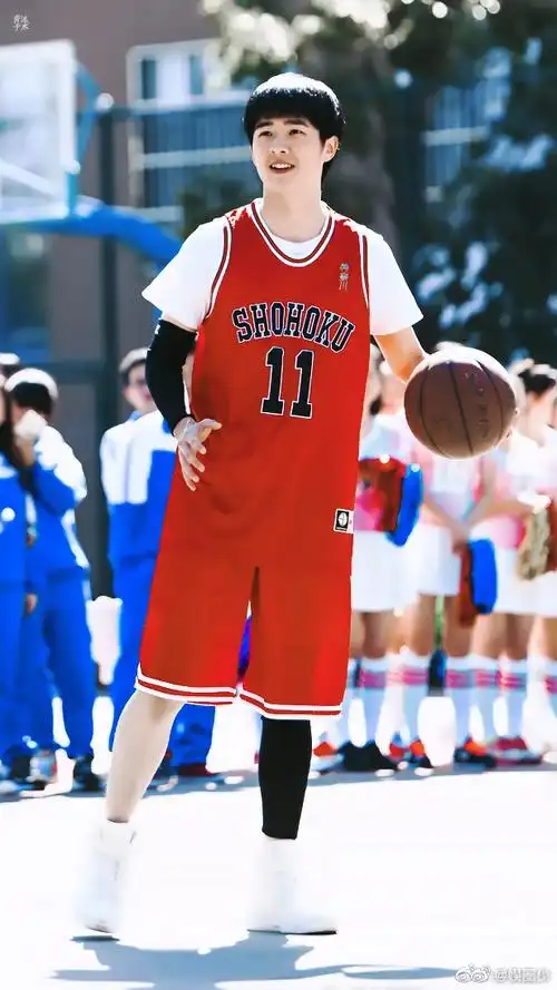 刘昊然公园打篮球