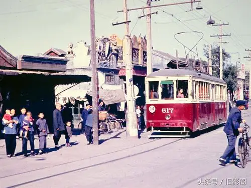 老照片:彩色记忆1956年,安静祥和的北京街景( 二 )
