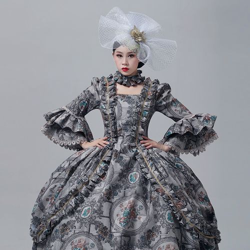 新款欧式宫廷欧洲中世纪复古礼服舞台洛可可长裙民族服装