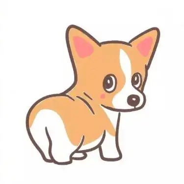 卡通q版柯基简笔画带颜色教程小狗柯基犬简笔画儿童简笔画教程q版柯基