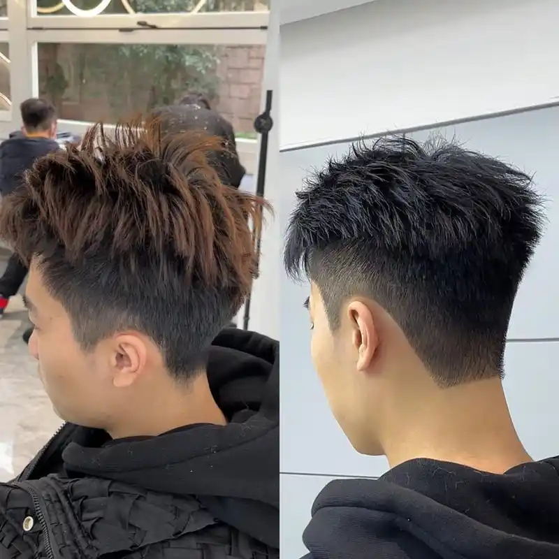 短款王嘉尔 三七分发型谁剪谁帅 本人原创作品