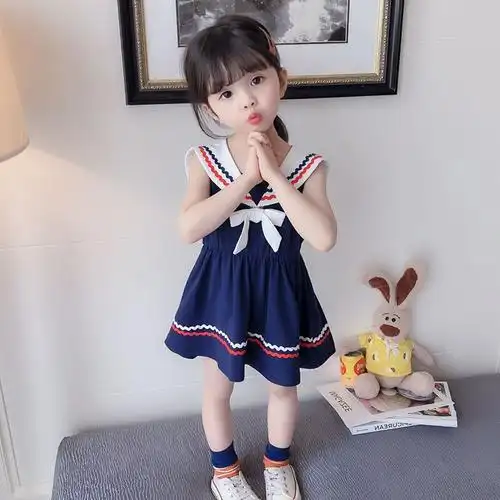 女童夏装连衣裙2021新款1-6岁中小童宝宝洋气裙子儿童女孩公主潮