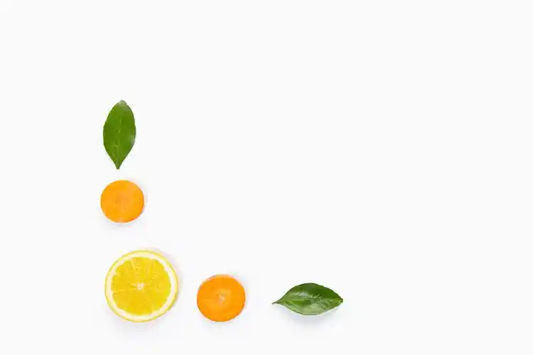 白底极简清新摆放果蔬背景图片