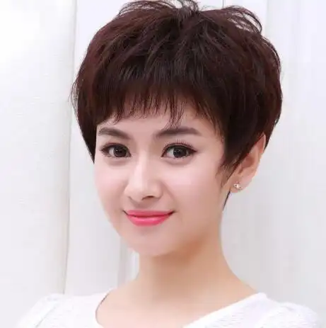 碎发波波头,中老年发型,波波头发型