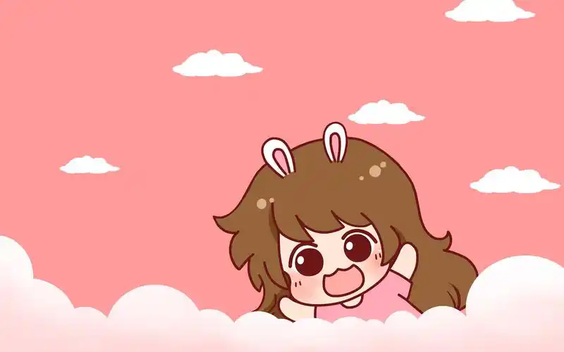 粉色卡通少女高清壁纸