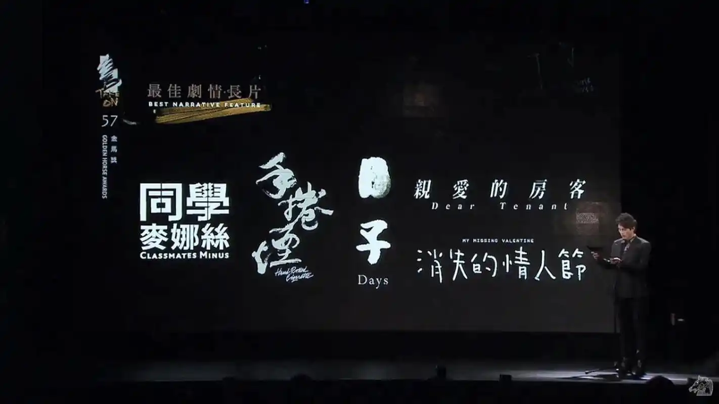 影讯#57届金马奖公布入围名单,最佳剧情长片—— 日子 消失的情人节