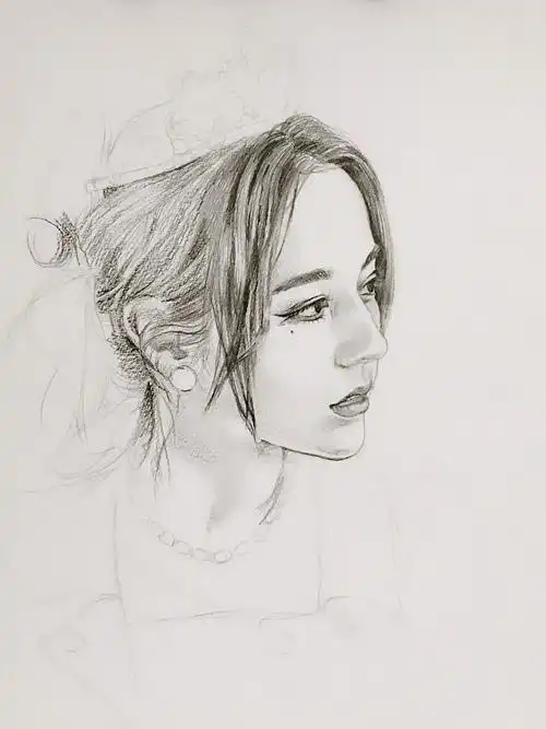 ltmuzi素描人物《迪丽热巴》